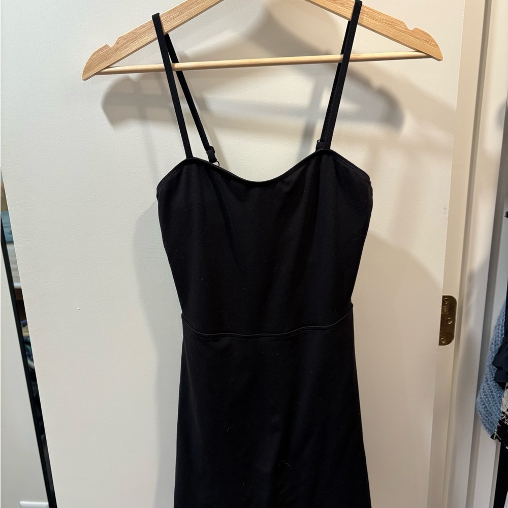 ALO Yoga Black Mini Dress with Spaghetti Straps